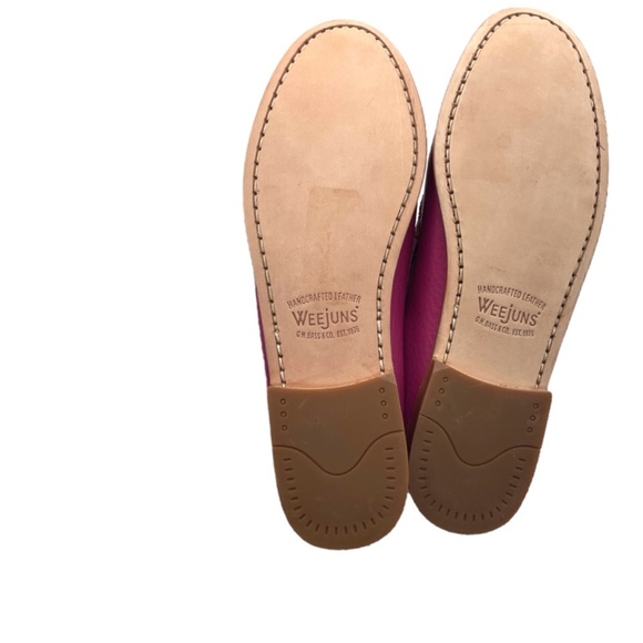 NWOT Bass Whitney Weejun Penny Loafer, Fuchsia, Size 8M - Picture 9 of 12